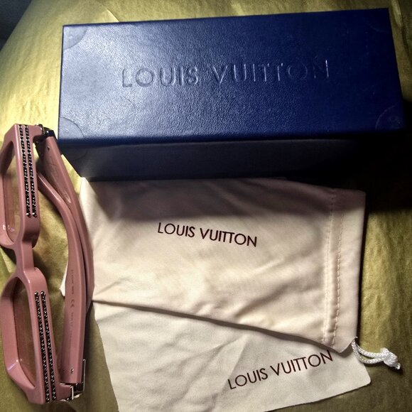 Mauve Louis Vuitton Metal-trimmed Square Sunglasses w/ Original Packaging - Picture 9 of 13